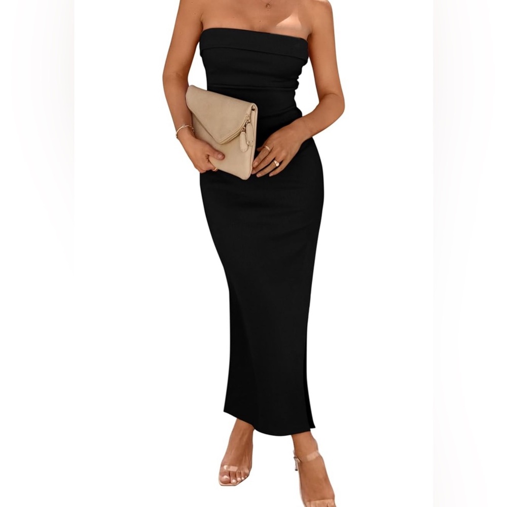 Ribbed maxi dress